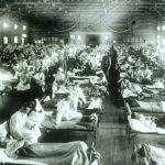 Historical photo of the 1918 Spanish influenza ward at Camp Funston, Kansas, showing the many patients ill with the flu. Credit:U.S. Army photographer (Source: Army.mil )